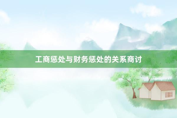 工商惩处与财务惩处的关系商讨